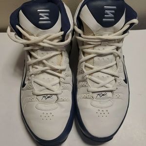 NIKE Air SHOX Zoom Flight 050608 LN4 white / black/ Blue  Men's US size 10